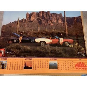 1992  MAC Tools Color‎ Glossy Poster  71 Cuda 70 Challenger Calender Oct Nov Dec